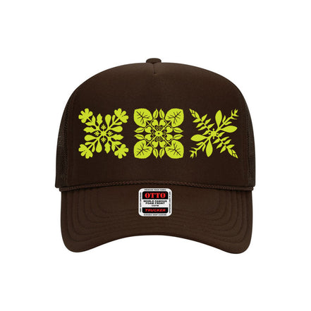 3Quilt Trucker Hat (Chartreuse Print)