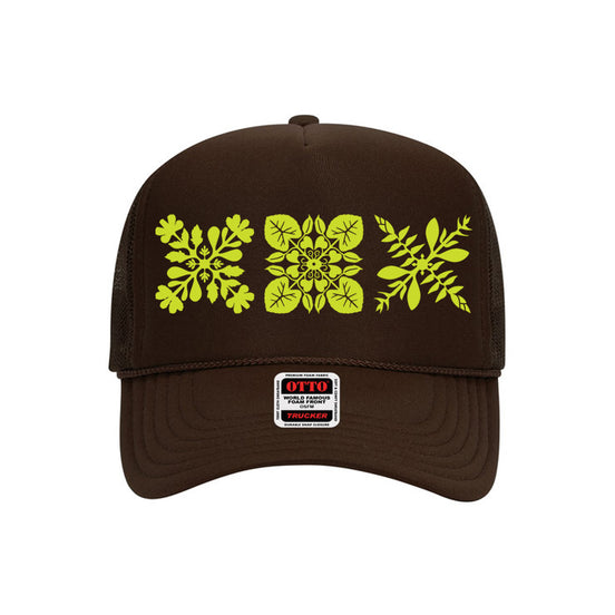 3Quilt Trucker Hat (Chartreuse Print)
