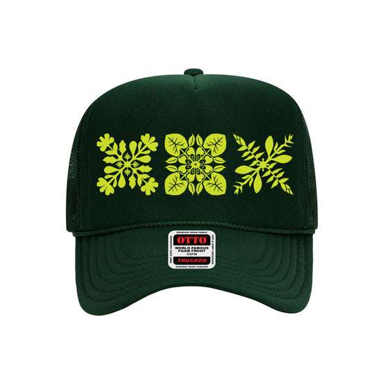 3Quilt Trucker Hat (Chartreuse Print)