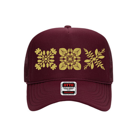 3Quilt Trucker Hat (Gold Print)