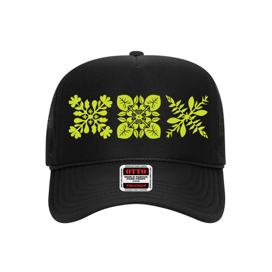 3Quilt Trucker Hat (Chartreuse Print)