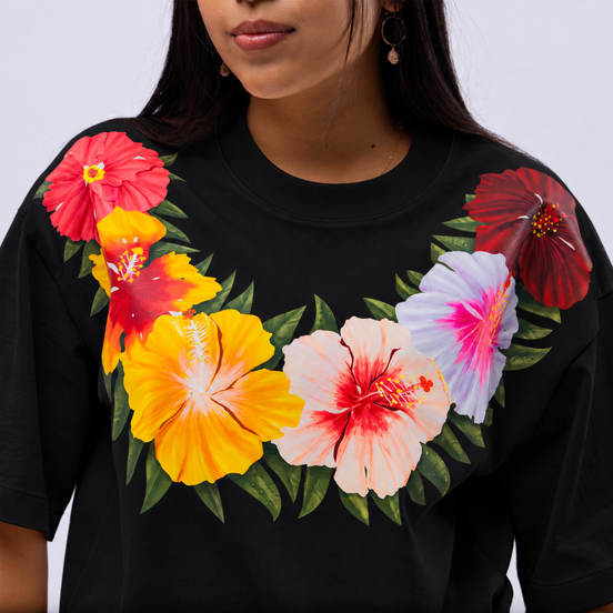 Hibiscus Heavyweight Boxy Tee