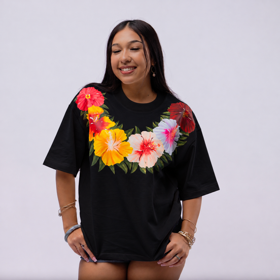 Hibiscus Heavyweight Boxy Tee