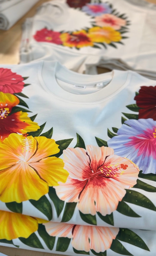 Hibiscus Heavyweight Boxy Tee