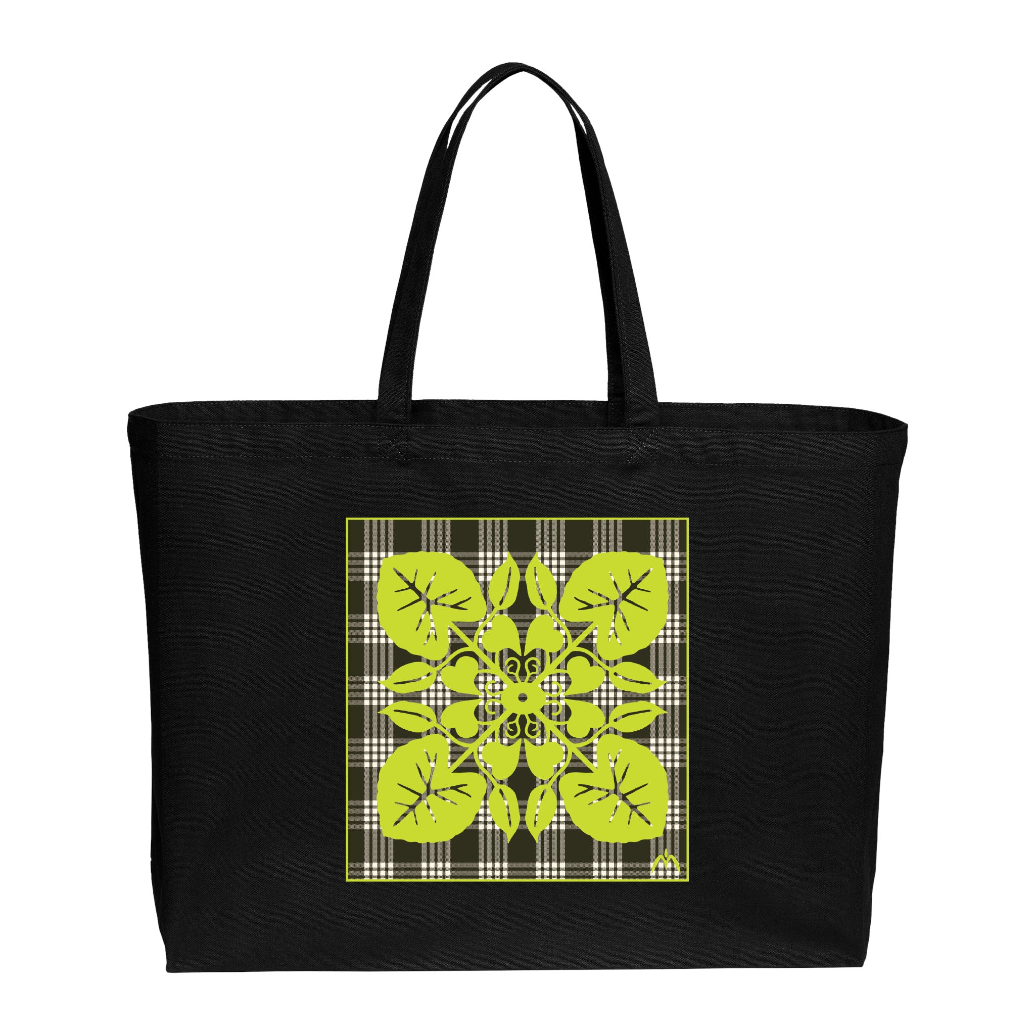 Kalo Quilt Palaka Tote (Canvas)