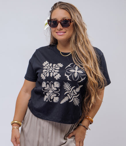4Quilt Block Crop Tee