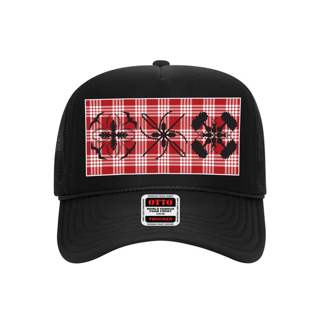 Red Palaka Trucker Hat