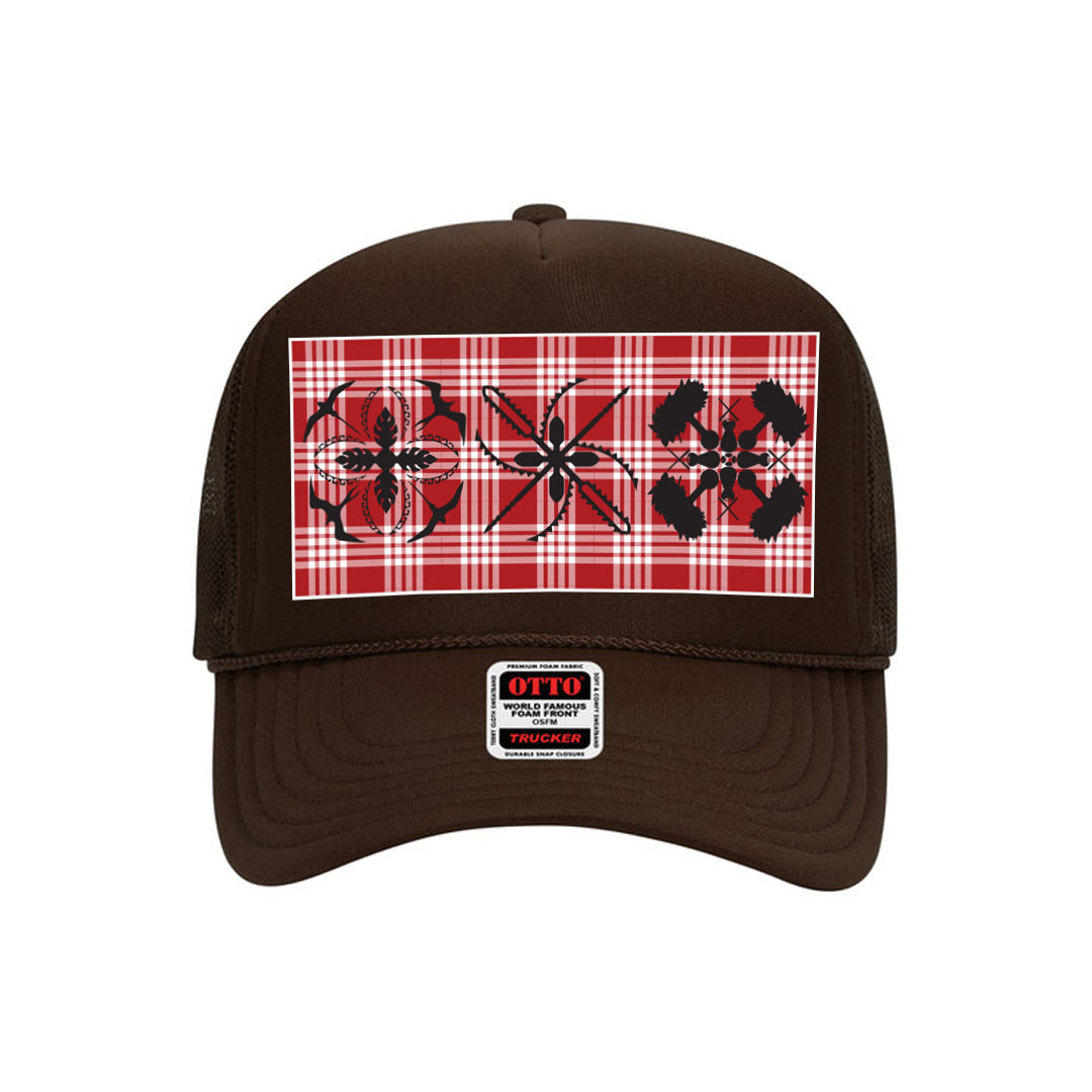 Red Palaka Trucker Hat