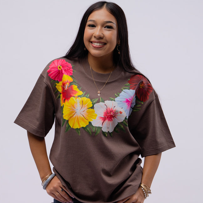 Hibiscus Heavyweight Boxy Tee