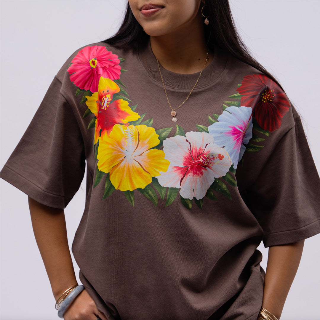 Hibiscus Heavyweight Boxy Tee