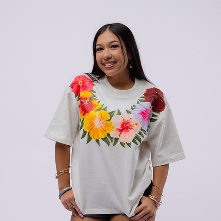 Hibiscus Heavyweight Boxy Tee