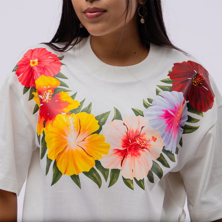 Hibiscus Heavyweight Boxy Tee