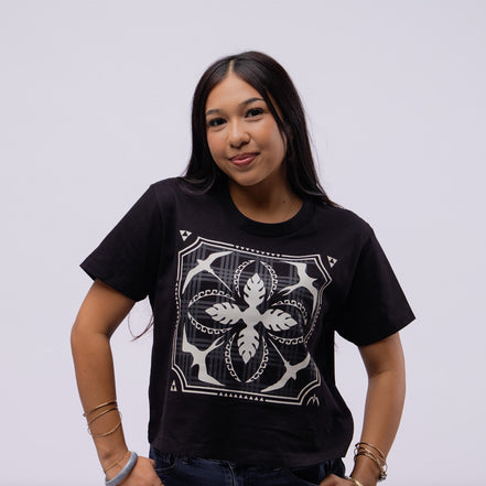 Iwa Quilt Palaka Crop Tee
