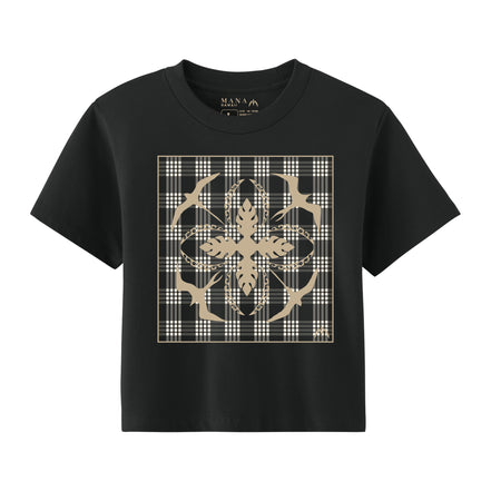 Iwa Quilt Palaka Crop Tee