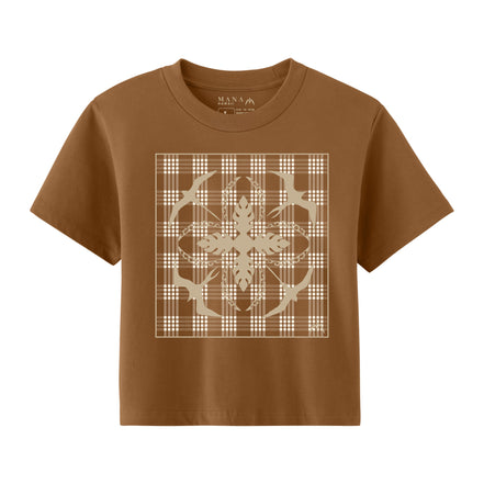 Iwa Quilt Palaka Crop Tee