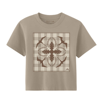 Iwa Quilt Palaka Crop Tee