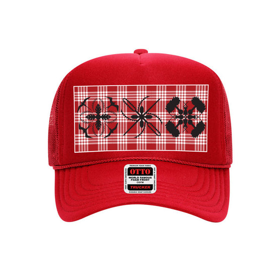 Red Palaka Trucker Hat