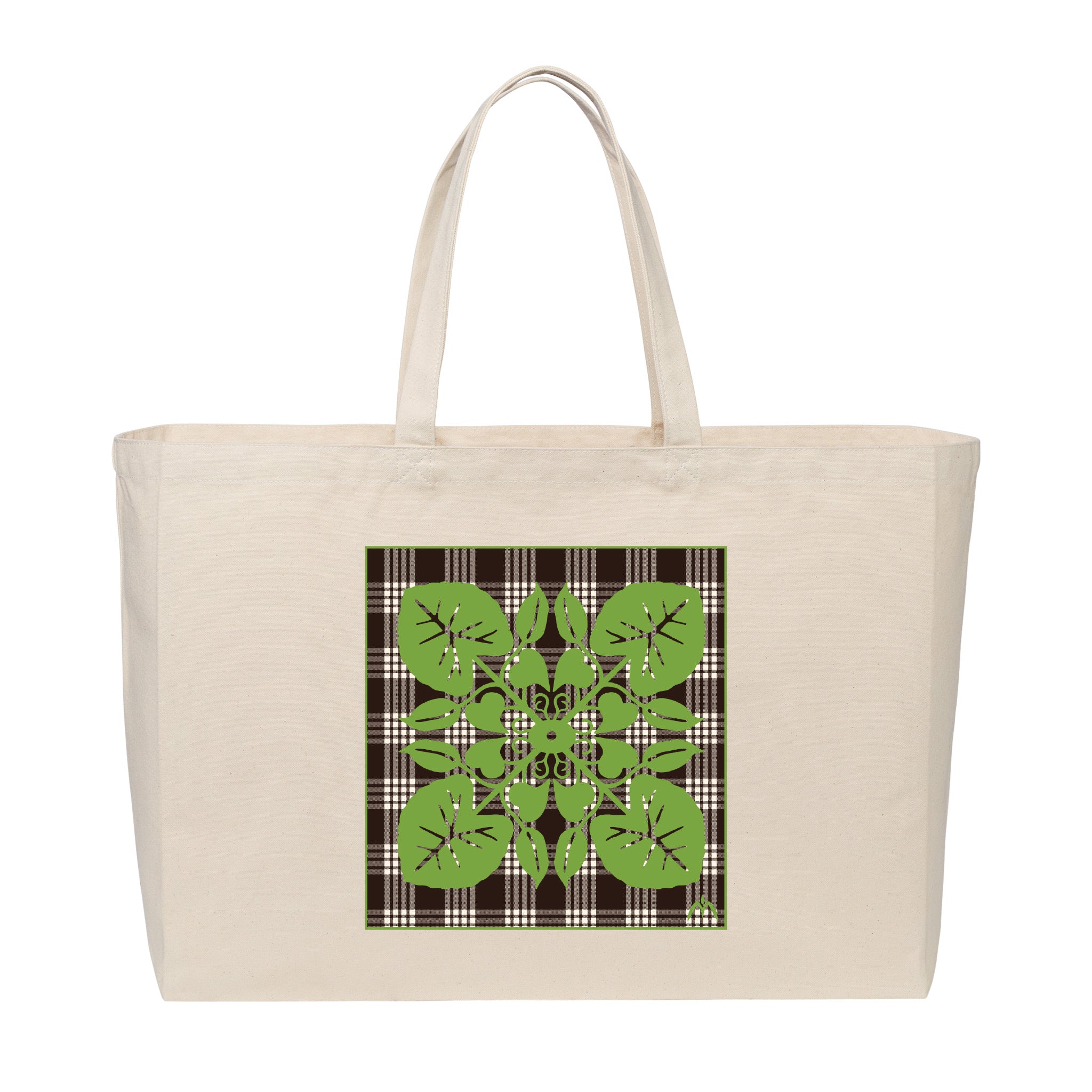 Kalo Quilt Palaka Tote (Canvas)